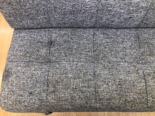 ソファーベッド グレー 座面シミ複数