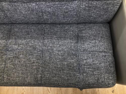 ソファーベッド グレー 座面シミ複数