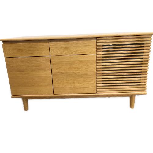 UNICO (ウニコ) キャビネット ナチュラル 345 扉・引き出し付き SOLK