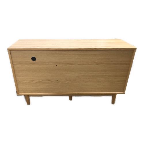 UNICO (ウニコ) キャビネット ナチュラル 345 扉・引き出し付き SOLK