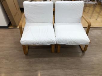 無印良品 (ムジルシリョウヒン) 2人掛けソファー アイボリー×ナチュラル 137 リビングでもダイニングでもつかえるソファ