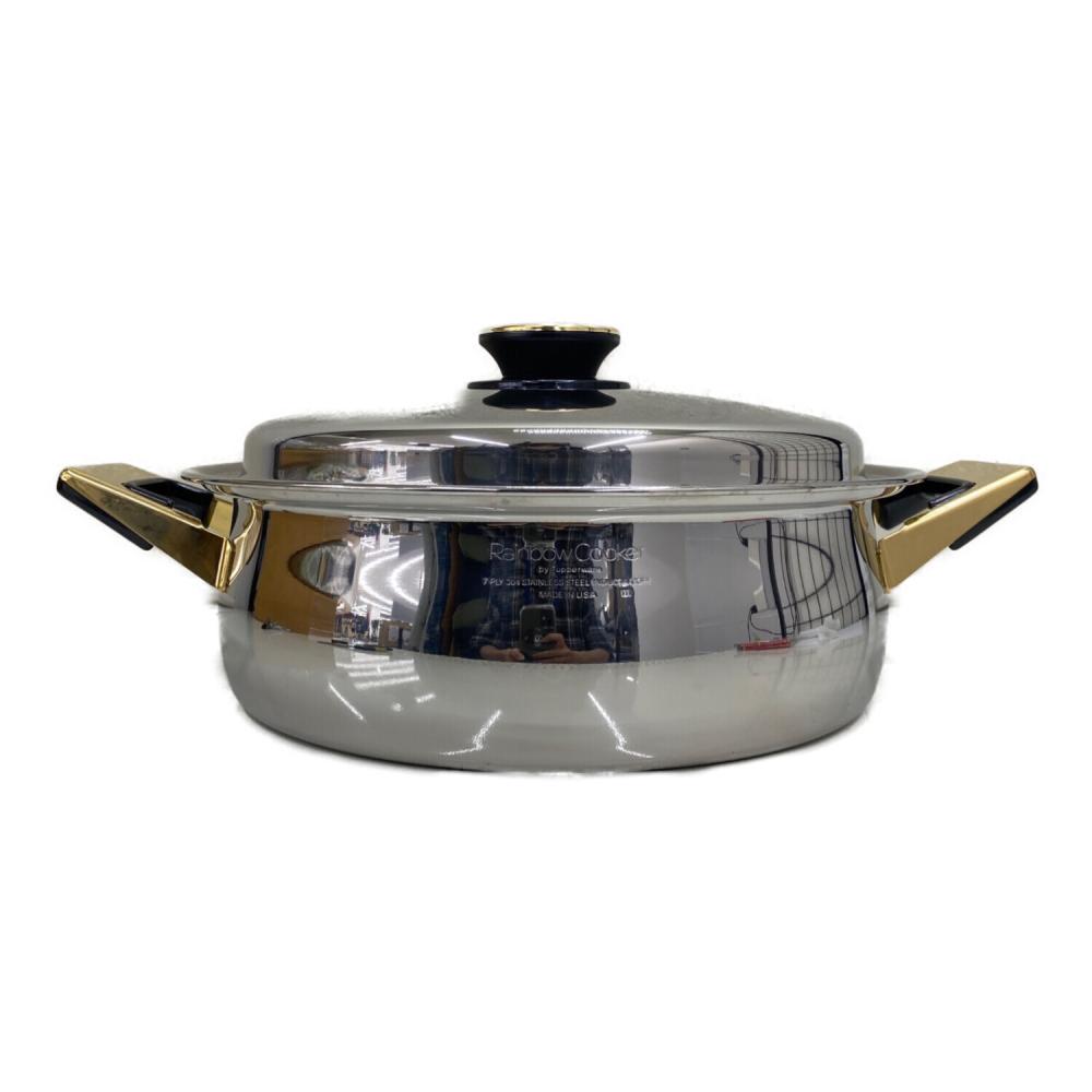新品Tupperware Rainbow Cooker フライパン 26cm Tupperware (タッパーウェア) 26cm両手鍋 RAINBOW COOKER｜トレファク