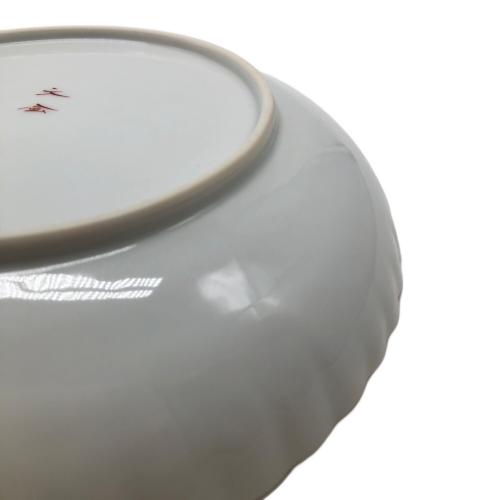 中村元風 今九谷凛輪花 青海波ニ兎図皿　未使用品