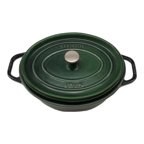 Staub (ストウブ) 両手鍋 29cm グリーン　USED