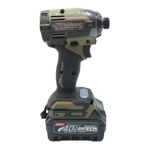 充電式インパクトドライバ(フルセット)オリーブ TD002GRDX0 純正バッテリー 79399