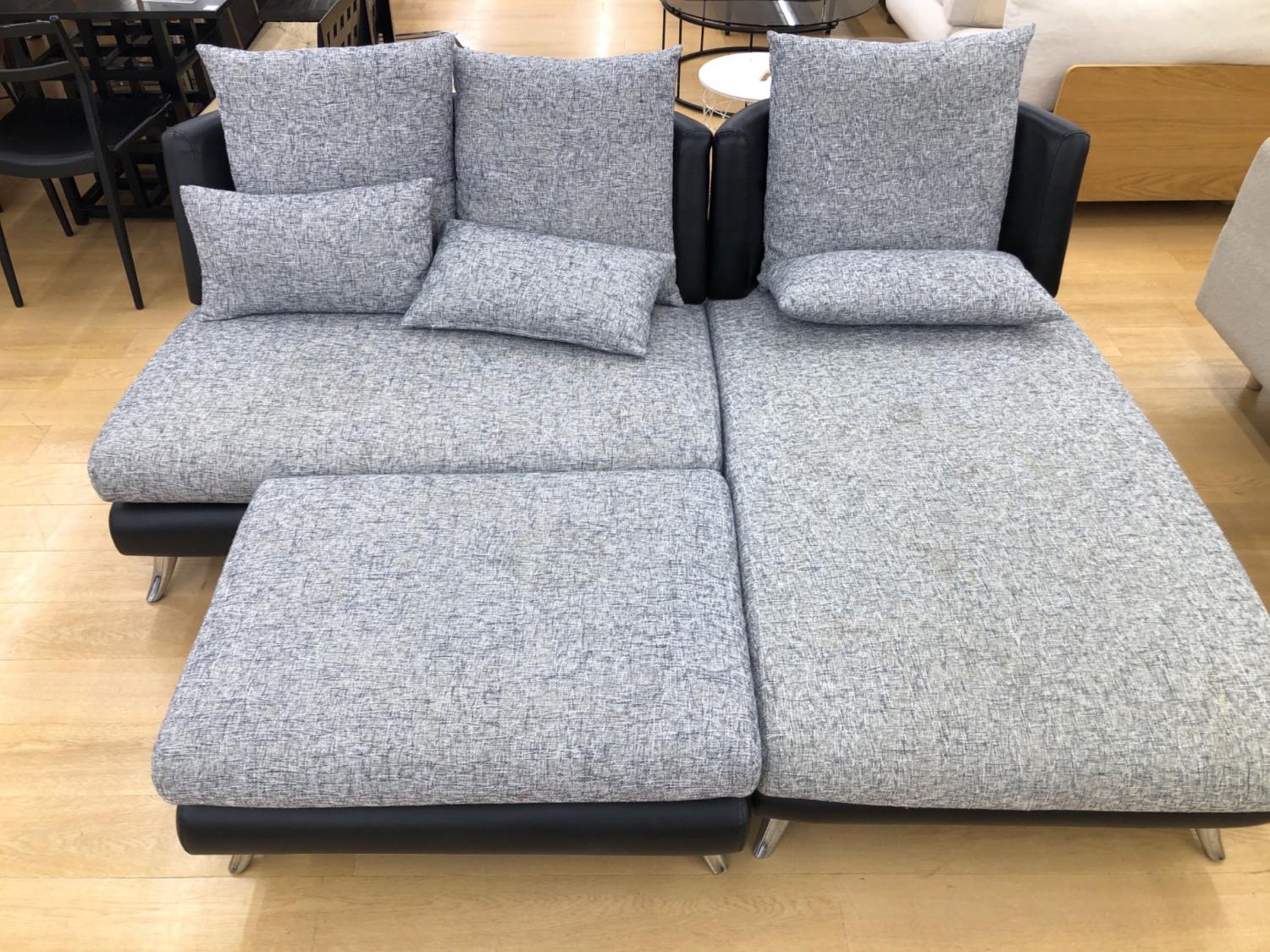 カウチソファー グレー 81 3人掛け ファブリック｜トレファクONLINE