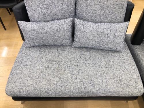 カウチソファー グレー 81 3人掛け ファブリック