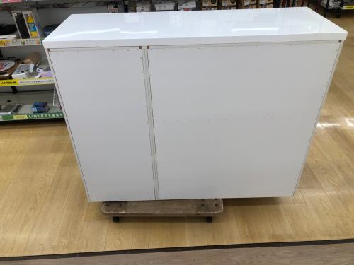 1枚扉キッチンカウンター ホワイト  引き出し4段