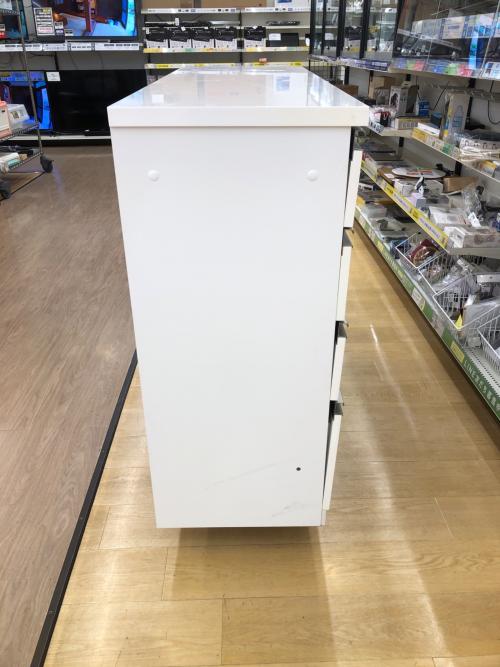 1枚扉キッチンカウンター ホワイト  引き出し4段