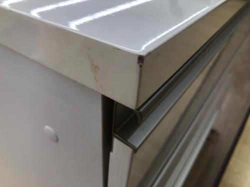 1枚扉キッチンカウンター ホワイト  引き出し4段