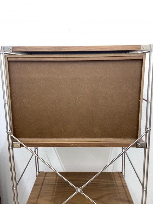 無印良品 (ムジルシリョウヒン) ユニットシェルフ ブラウン×シルバー 80 3段 引き出し2段付