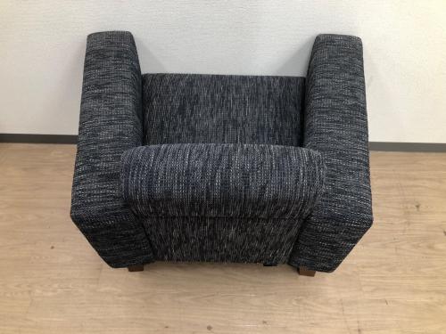 FLANNEL SOFA (フランネルソファ) 1人掛けソファー ブラック ファブリック