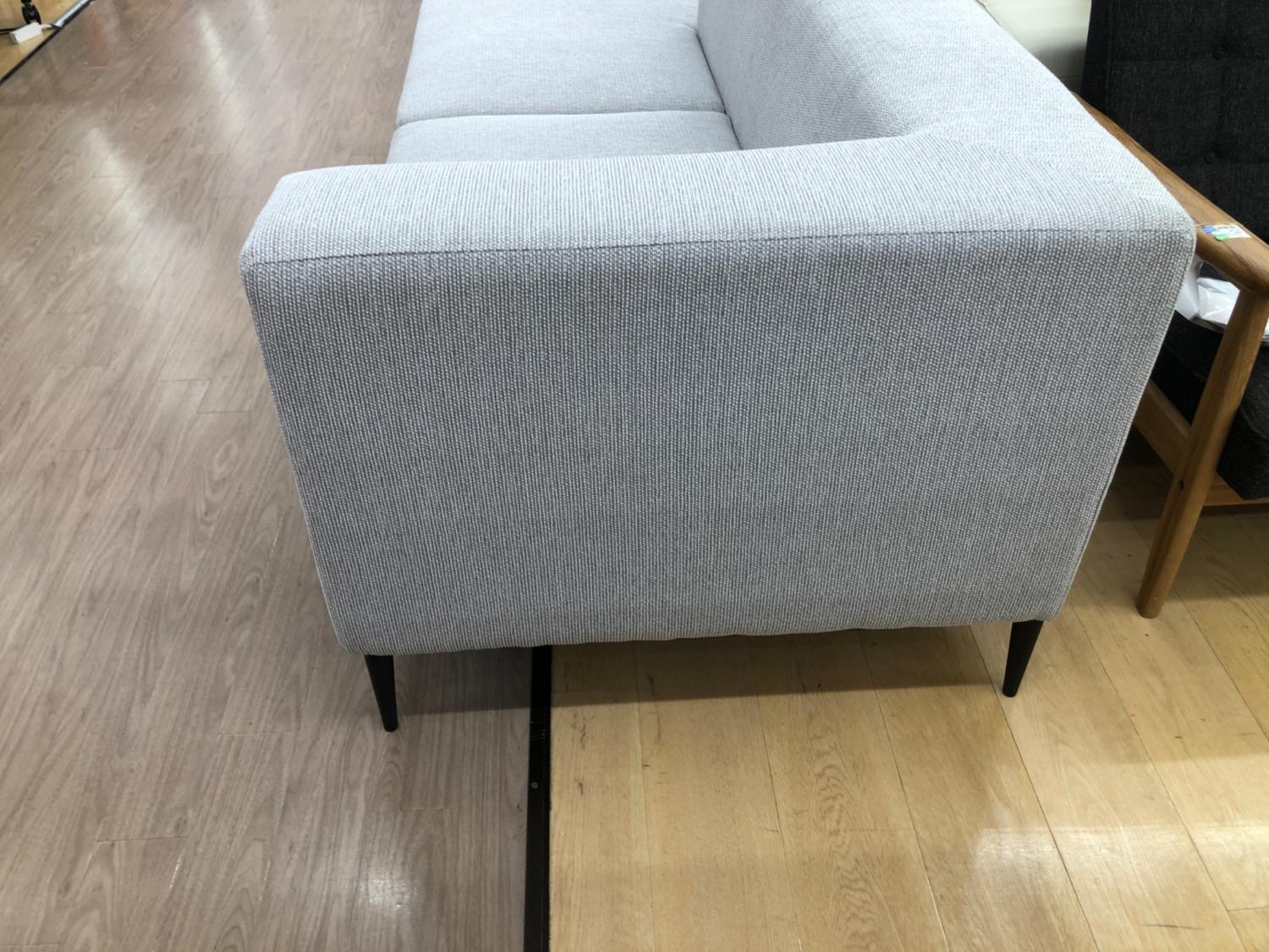 藤栄　FUJIEI エヴァンソファ　グレー　3人掛けソファ FUJIEI (藤栄) サイドソファ ライトグレー 3人掛け DANKE One