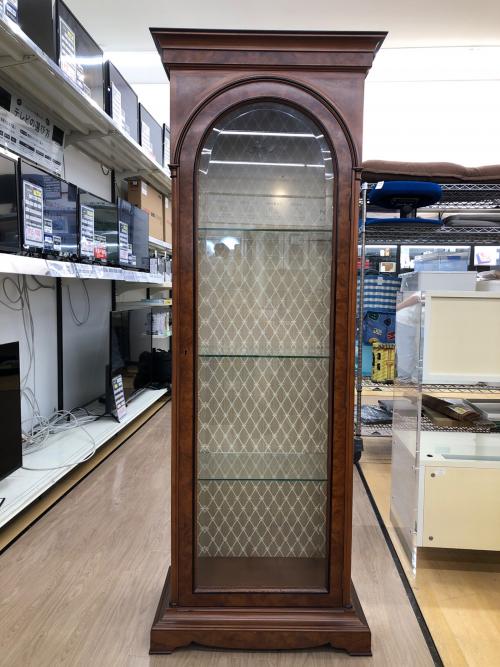 コレクションボード ブラウン　アンティーク調 ガラス扉