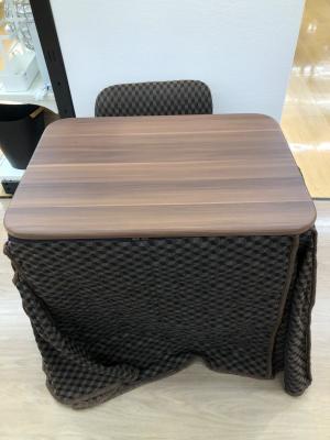 一人用こたつデスクセット ブラウン×グレー 石英菅ヒーター