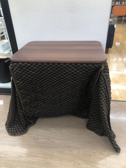 一人用こたつデスクセット ブラウン×グレー 石英菅ヒーター