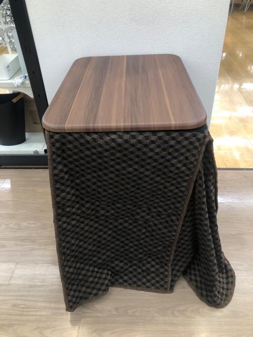 一人用こたつデスクセット ブラウン×グレー 石英菅ヒーター