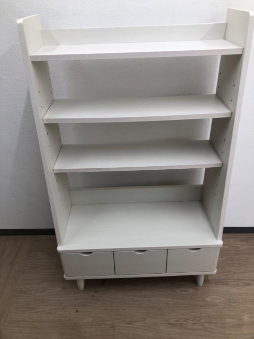 ニトリ ミドルシェルフ ホワイト  4段 引き出し付 ルフィ2