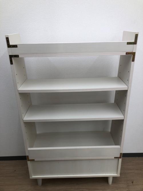 ニトリ ミドルシェルフ ホワイト  4段 引き出し付 ルフィ2