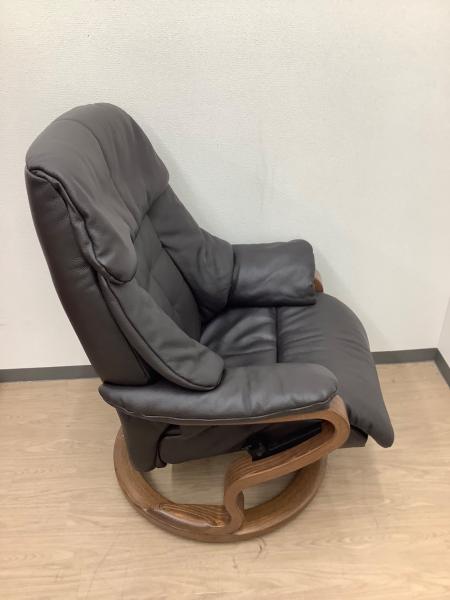 Himolla (ヒモラ) ゼロストレスチェア ブラック×ブラウン オットマン