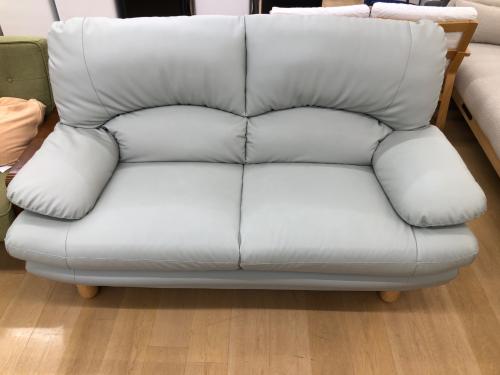 関家具 (セキカグ) スイート2人掛けソファー スカイブルー 足付き SWEET