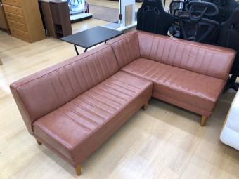 コーナーソファー ブラウン 111 2点セット 合皮 JAM