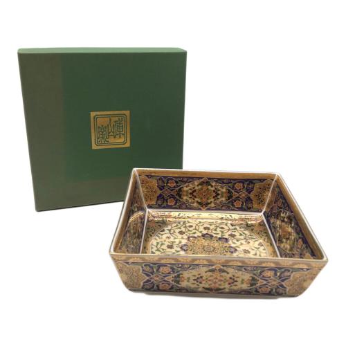 美濃焼 (ミノヤキ) 角中鉢 庫山窯 金襴更紗