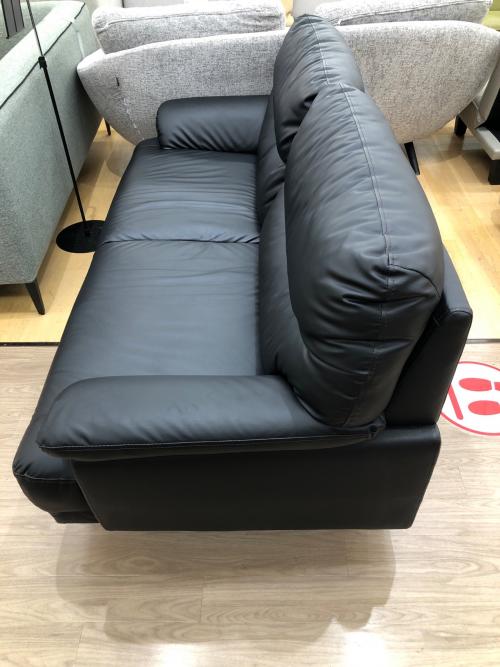 ニトリ 3人掛けソファー ブラック 合皮