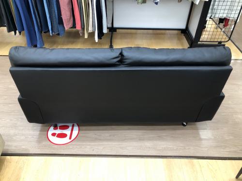 ニトリ 3人掛けソファー ブラック 合皮