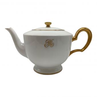 大倉陶園 (オオクラトウエン) ティーポット リムシェープ イニシャル入 ゴールドライン