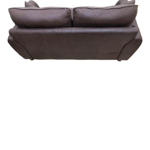 2人掛けソファー ブラウン  クッション付 レザーテックス