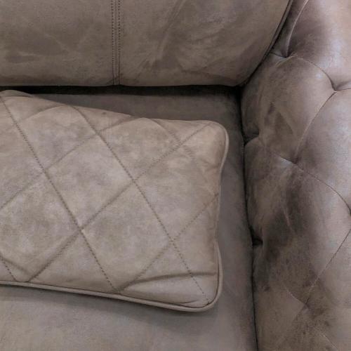 2人掛けソファー ブラウン  クッション付 レザーテックス