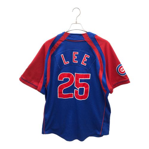 00sベースボールシャツ シカゴ・カブス ＃25 LEE メンズ SIZE M ブルー×レッド 古着 GENUINE MERCHANDISE