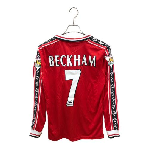 マンチェスターユナイテッド サッカーユニフォーム メンズ SIZE S レッド 1998-99 背番号7 ベッカム