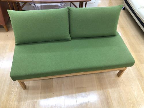 園田産業 (ソノダサンギョウ) ベンチダイニング4点セット ナチュラル×グリーン 昇降式