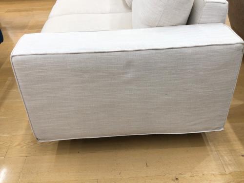 ACTUS (アクタス) 2人掛けソファー ホワイト オットマン付