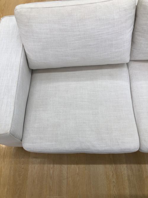 ACTUS (アクタス) 2人掛けソファー ホワイト オットマン付