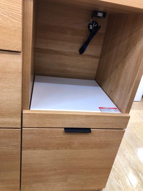 ニトリ キッチンカウンター ナチュラル  引き出し付 エトナ