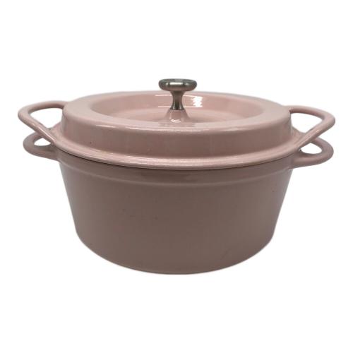 VERMICULAR (バーミキュラ)オーブンポットラウンド 22cm　ピンク ヨゴレ・サビ有