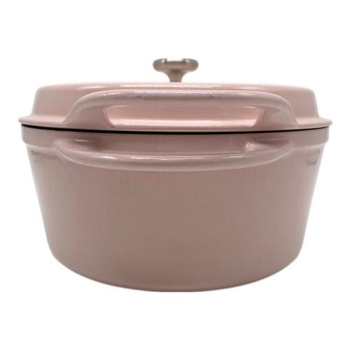 VERMICULAR (バーミキュラ)オーブンポットラウンド 22cm　ピンク ヨゴレ・サビ有