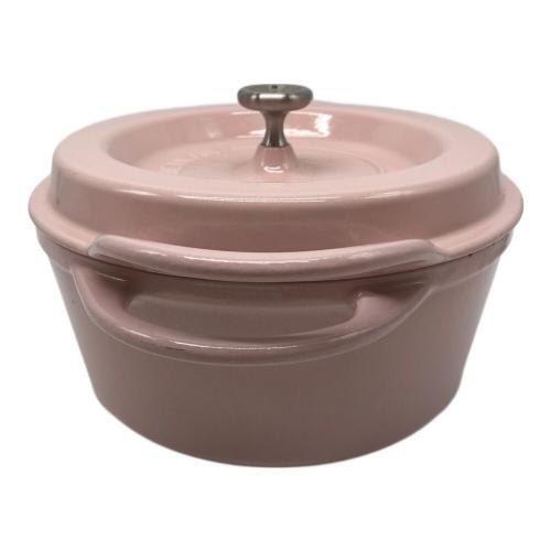 VERMICULAR (バーミキュラ)オーブンポットラウンド 22cm　ピンク ヨゴレ・サビ有