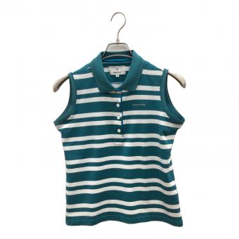 BRIEFING (ブリーフィング) ゴルフウェア(トップス) レディース SIZE S グリーン×ホワイト ボーダー BRG221W43