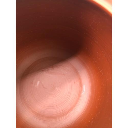 常滑焼 (トコナメヤキ) 朱泥彫込急須 歌川広重 【東海道五十三次】「大磯」 虎ヶ雨 伝統工藝士 吉川雪堂 作 ウコン布・表題付