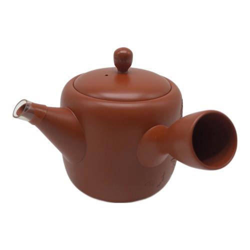 常滑焼 (トコナメヤキ) 朱泥彫込急須 歌川広重【東海道五十三次 】「白須賀」 潮見坂図 伝統工藝士 吉川雪堂 作