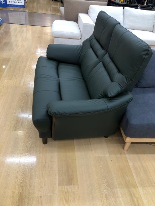 sheer (シアー) 2人掛けソファー グリーン  合皮 グレース