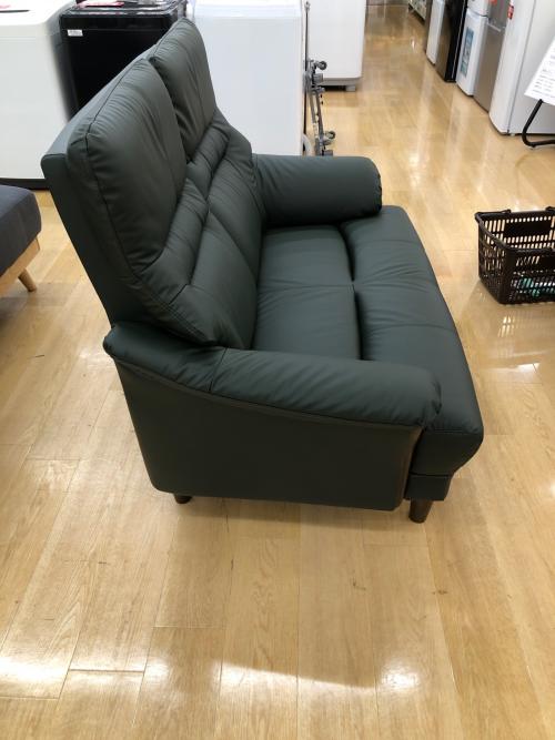 sheer (シアー) 2人掛けソファー グリーン  合皮 グレース