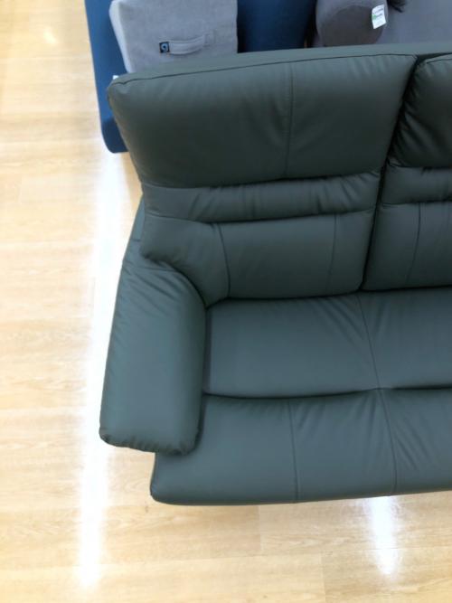 sheer (シアー) 2人掛けソファー グリーン  合皮 グレース