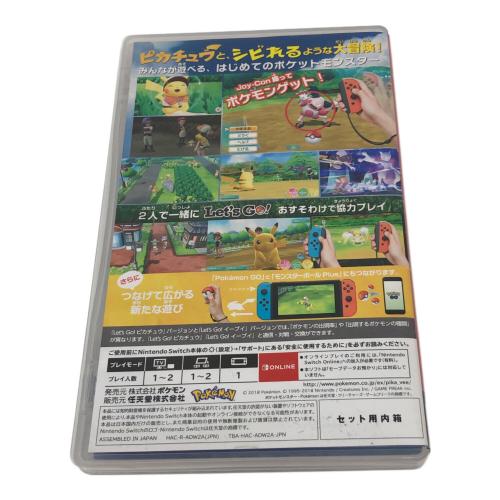 ポケモン Nintendo Switch用ソフト ポケットモンスター Let's Go! ピカチュウ CERO A (全年齢対象)
