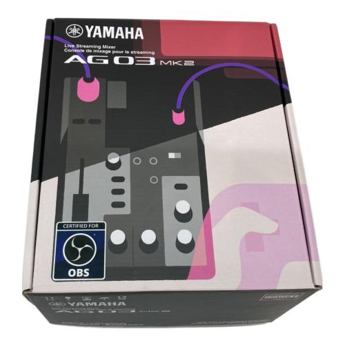 YAMAHA (ヤマハ) ライブストリーミングミキサー AG03MK2