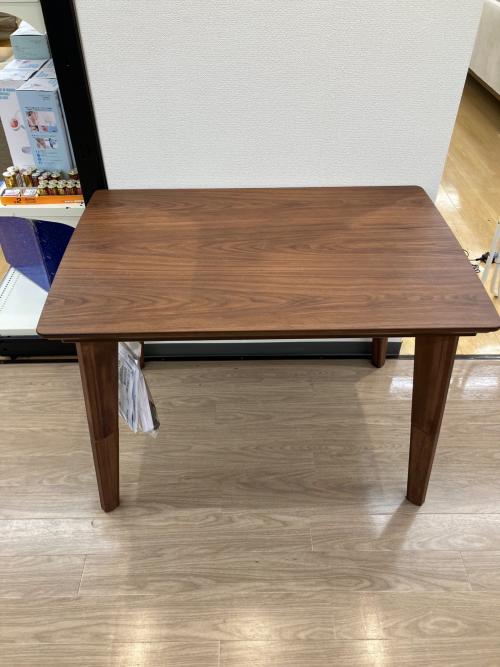 家具調コタツ　木製ダークブラウン長方形テーブル　春日工芸　引き取り限定 W1200 ウォールナット突板 長方形こたつ ビーグル 香川県産 春日工芸